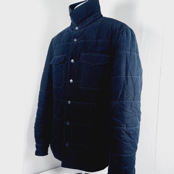 Zara Men's Black Mock Neck Suede Front Snap Winter Puffer Jacket Size XL - Picture 5 of 13